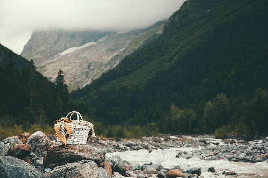 picnic en la montaña