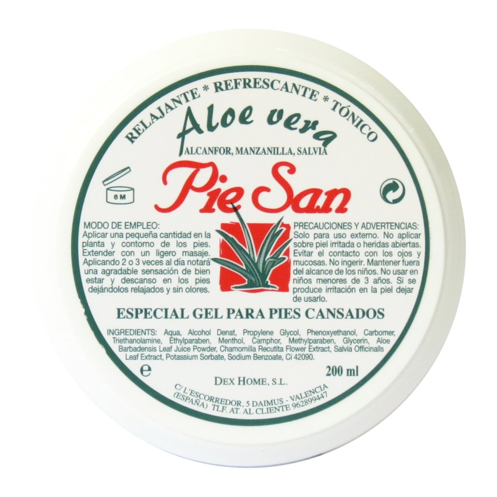 Gel para pies cansados con Aloe Vera PieSan