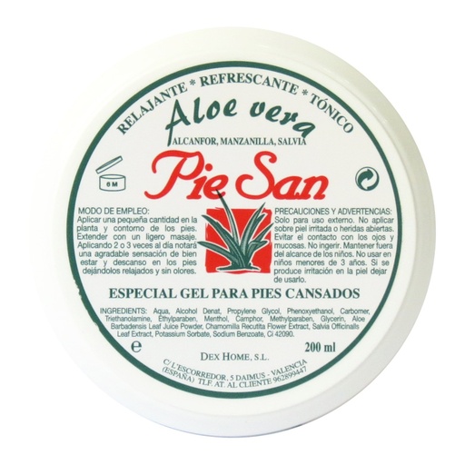 [gel_piesAloe] Gel para pies cansados con Aloe Vera PieSan